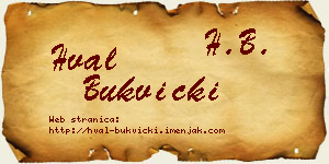 Hval Bukvički vizit kartica